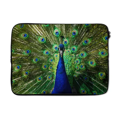 Produktbild von MuchoWow® Laptop Hülle 13 Zoll Pfau - Federn - Augen Laptoptasche - Laptophülle - Sleeve - Rundumschutz