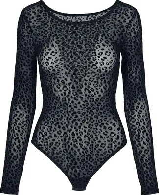 Image de Urban Classics Ladies Flock Lace Body noir - XS