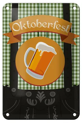 Produktbild von Blechschild Alkohol 12x18cm Bier
