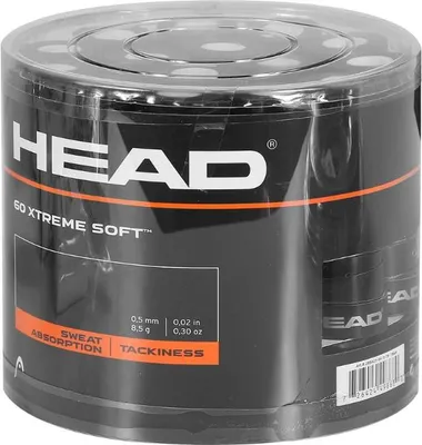 Productafbeelding van XtremeSoft overgrip, dikte 0,5 mm, zwart. Verpakking: 1 stuk