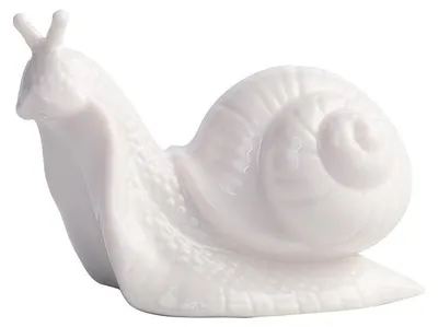 Imagen del producto de Escultura de cerámica artesanal con forma de caracol, ideal para decoración