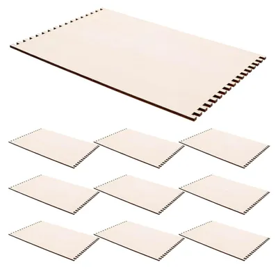 Produktbild von 10 Stück Holz Webbrett für Korbflechtarbeiten und DIY-Projekte