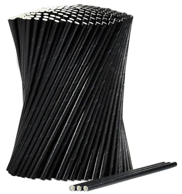 Productafbeelding van Cocktailrietjes 1000 stuks - Biologisch afbreekbaar - Papieren rietjes - Geschikt voor drankjes - 19,7 cm x 0,6 cm - Duurzaam materiaal