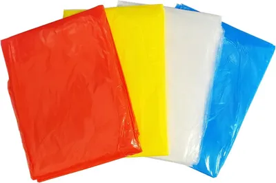 Produktbild von 4 Regenponchos, Einweg-Regenponchos, ultraleicht (40 g), Regenmantel mit Kapuze, winddicht, Einheitsgröße für Damen, Herren und Kinder, uni