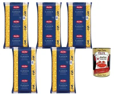 Produktbild von Barilla Professionals Classica Fusilli n.98 Großpackung 5x5kg – Hartweizen Pasta für Gastronomie, Kantinen, Familien, al dente Qualität aus Italien + Italian Gourmet polpa