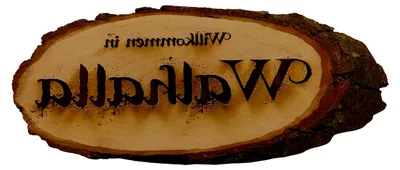 Produktbild von Baumscheibe aus Erlenholz mit Gravur und Aufhänger