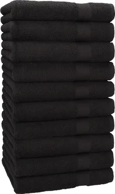 Produktbild von Betz 10 Stück Handtücher 50x100 cm PREMIUM  100% Baumwolle  Farbe: schwarz