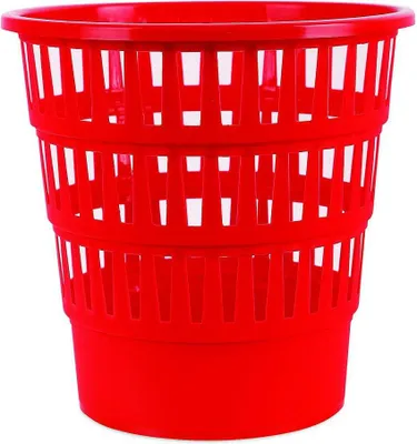 Image de Poubelle perforée, 16 L, Pp, rouge