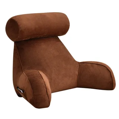 Produktbild von Ergonomický polštář proti bolesti zad a krku, polštářek na čtení z paměťové pěny s pratelným potahem - HUGIREST Brown