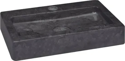 Produktbild von Wandwaschbecken Schwarz 38x24x6,5 cm Marmor