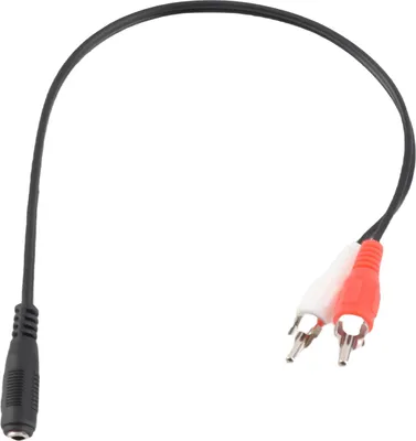 Zdjęcie produktu dla 0,25 metra kabel audio 3,5 mm gniazdo do 2 wtyczek adapter stereo Y do wzmacniacza słuchawkowego HDTV