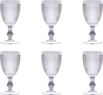 Produktbild von Excelsa Set Von 6 Gläser Diamond Plastik 8,5x8,5x18 cm Silber