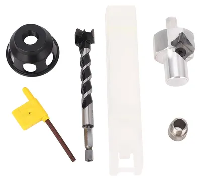Produktbild von Vertikaler Bohrführungs-Locator, Aluminiumlegierung, ergonomische Struktur, tragbares Bohrvorrichtungsset für gerade Löcher