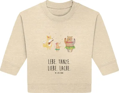Produktbild von Mr. & Mrs. Panda Organic Baby Pullover Waldtiere Aloha 24. - 36. Monat - Natural Raw - Geschenk, Hase, Leben, Musik, Igel, Bullover, Wald, Lustige Sprüche