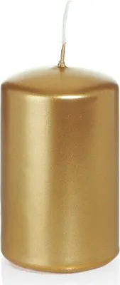 Produktbild von Stumpenkerzen Gold 80 x Ø 50 mm, 10 Stück