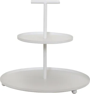Produktbild von Etagere PURE weiß aus Metall schlichte Metalletagere modern Deko Strandhaus