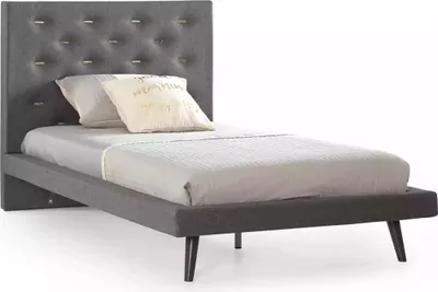 Productafbeelding van Bedbodems, bedframes, bedden, 120 cm, kinderbed, tienerbed, stof, grijs