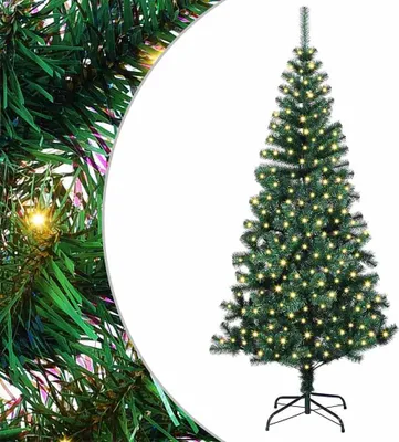 Zdjęcie produktu dla vidaXL Sztuczna, oświetlona choinka zielona 210 cm