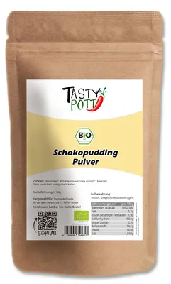 Produktbild von Tasty Pott Schoko Pudding Pulver 100g