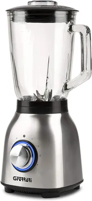 A product shot of a blender on a white background.