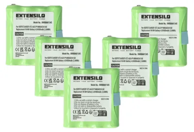 Produktbild von EXTENSILO 5x Akku kompatibel mit Switel WTF735, WTF732 Funkgerät, Walkie Talkie (800 mAh, 4,8 V, NiMH)