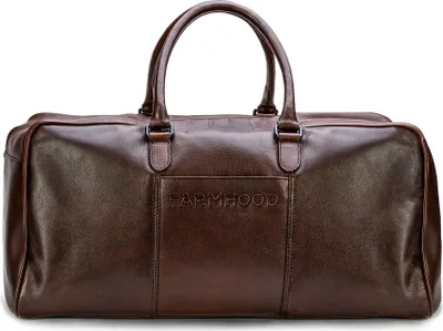 Produktbild von Farmhood Leder Reisetasche Schultertasche Memphis Travel Bag Dark Brown dunkelbraun