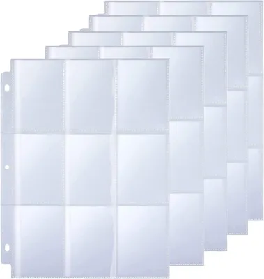 Produktbild von Sammelkarten hüllen 720 Taschen Karten Hüllen Standard-Größe, Sammelmappe, Neutral, Transparent Sammelkarten Folien für eine Vielzahl von Ringbücher