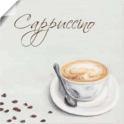 Produktbild von ARTland Poster Cappuccino II Größe: 40x40 cm