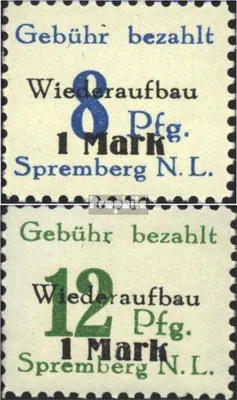 Produktbild von Briefmarken Spremberg (Niederlausitz) 1945 Mi 21A-22A (kompl.Ausg.) nichtamtliche Ausgabe postfrisch Ziffern