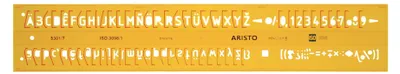 Produktbild von Aristo Schriftschablone gerade 7 mm ISO 3098-1/DIN 6776 H-Profil, Typ B
