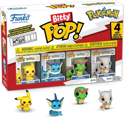 Obrázek produktu pro Pokémon Bitty POP! Vinylové figurky, balení po 4 kusech, série 1, 2 cm