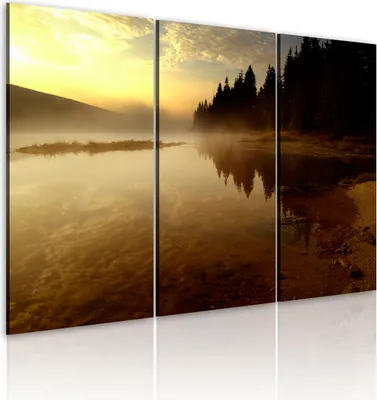 Produktbild von Wandbilder Natur 120x80 cm 3 tlg – Bilder Wohnzimmer, Moderne Leinwandbilder, Leinwanddruck, Wanddeko Schlafzimmer 030212-44