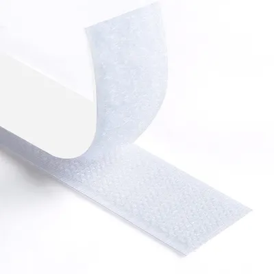 Selbstklebendes Klettband 10 m x 16 mm, doppelseitig, weiß