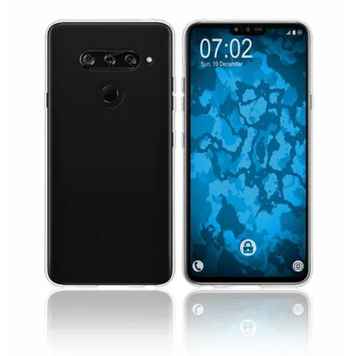 Produktbild von PhoneNatic Case kompatibel mit LG V40 ThinQ - Crystal Clear Silikon Hülle transparent Cover