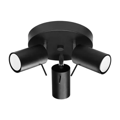 Obrázok produktu pre Stropné svietidlo RING 3P čierne 3xGU10 10W oceľ 18x20x20cm Sollux Lighting