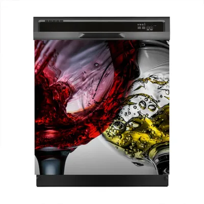 Produktbild von Magnete Dekorative 60x60 cm Küche Magnetmatte Spülmaschine - Wein Glas