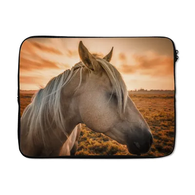 Produktbild von MuchoWow® Laptop Hülle 15 Zoll Pferd - Tiere - Porträt Laptoptasche - Laptoptasche - Sleeve - Rundum-Schutz
