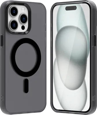 Produktbild von Handyhülle für iPhone 16 Pro Max, Hülle Kompatibel mit MagSafe, Schlank Durchscheinend Matt Stoßfest Schutzhülle Schwarz