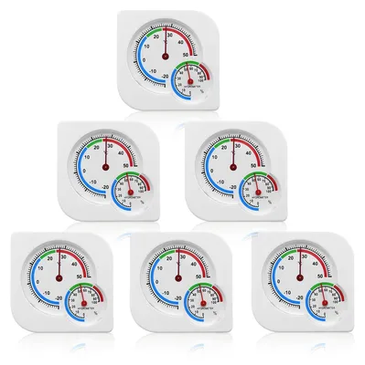 Produktbild von Set aus 6 Analogen Thermo-Hygrometern für Innen und Außen