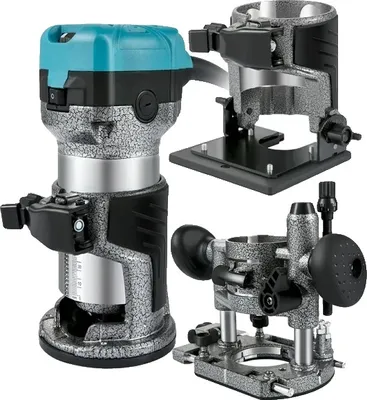 Obrázok produktu pre Fréza na drevo VEVOR, výkon 710 W, rýchlosť 13000-33000 otáčok za minútu, pevný uhol ponoru