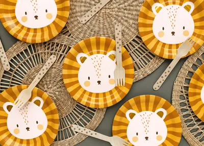 Obrázok produktu pre PartyDeco TPP76, Tanier, Kolo, Papája, Oranžová, Obrázok, 6 kusov