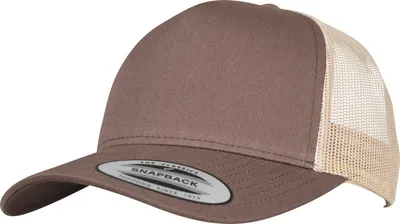 Produktbild von FLEXFIT 6506T | 5-Panel Retro Trucker 2-Tone Cap, Twill-Material - Farbe: Brown/Khaki - Größe: One Size