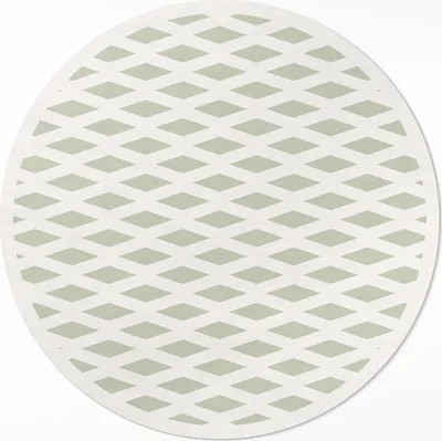Produktbild von Minimalistisches geometrisches Muster– Vinyl Fußmatte – Ø 140cm – Rutschfest, Pflegeleicht & Langlebig