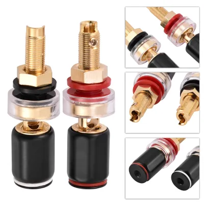 Image de Borne en cuivre, borne d'attache, borne, borne à souder, fiche banane 4 mm, borne pour haut-parleur, borne d'attache 4 mm
