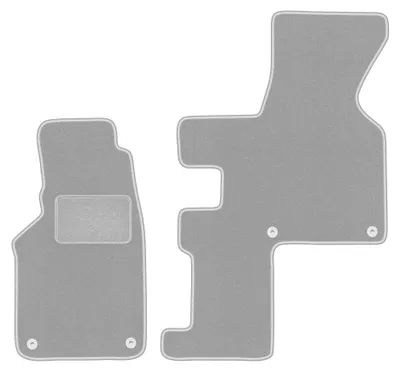 Productafbeelding van Velours automatten voor Volkswagen Transporter T4 1993-2001 – 2-delig, grijs, op maat – Wielganizator OSLO