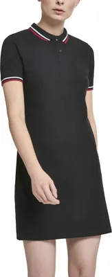 Produktbild von Urban Classics Ladies - Pique Polo Kleid schwarz - M