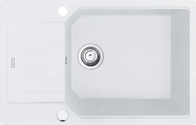 Produktbild von Franke Spüle URBAN UBG 611-78 XL in GLACIER mit Excenterbedienung Drehknopf Edelstahl / Ausschnittmaß 760 x 480 mm / Granitspüle