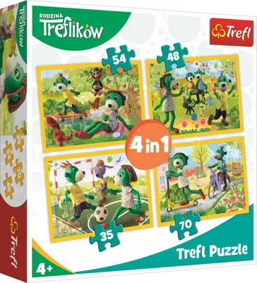 Image de Trefl Puzzle Treflici - Together 4in1 (35,48,54,70 pièces)