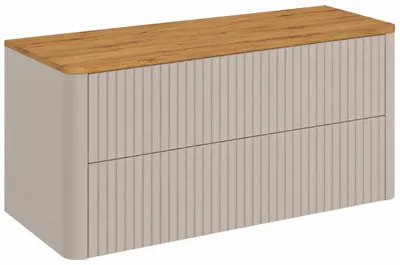 Productafbeelding van Badkamerkast, kasjmierkleur, massief eikenhout (Craft-stijl), 100,8 x 44,2 x 50 cm, AI-gegenereerde afbeelding