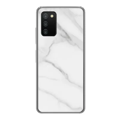 Produktbild von MuchoWow® Handyhülle Schutzhülle Hülle für Samsung Galaxy A03s Marmor - Strukturiert - Weiß - Grau - Stein - Marmoroptik Silikon Softcase Handy Hülle - Schutz